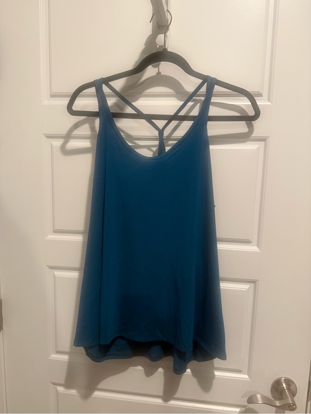 Athleta Teal Crisscross Swing Tank